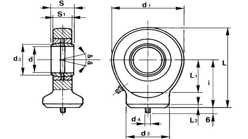 VARILNI OČESNI LEŽAJ    Z NASTAVKOM - OKROGEL fi 60/100  
