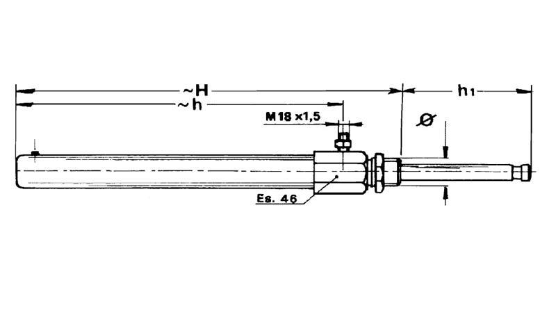 HIDRAVLIČNI CILINDER 6''   ZA ODPIRANJE IN ZAPIRANJE LOPUTE  