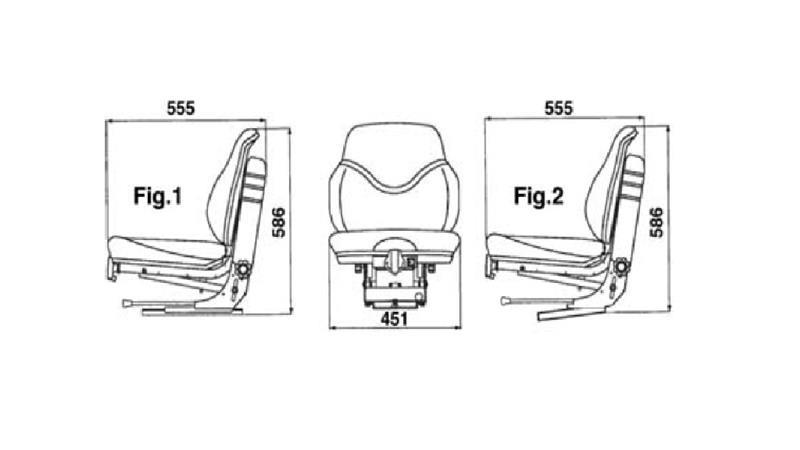 VZMETEN SEDEŽ Z VODILI SC79 IZ UMETNEGA USNJA