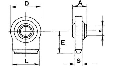 VARILNI OČESNI LEŽAJ     ZGLOB PLOŠČATI  fi 25/70 kat.1a  