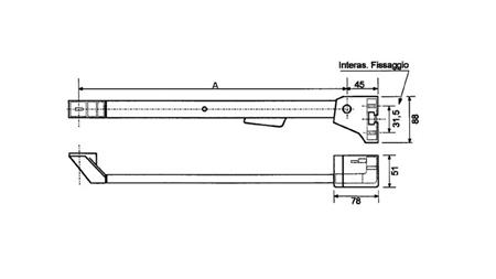 UNIVERZALNA KLJUČAVNICA Z ROKO ZA TRAKTORSKE KABINE 470mm DESNA