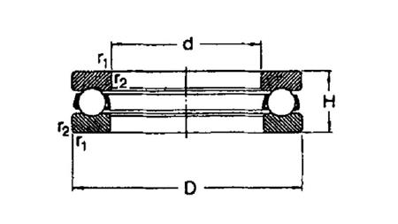 KROGLIČNI AKSIALNI LEŽAJ    51207 - FAG  