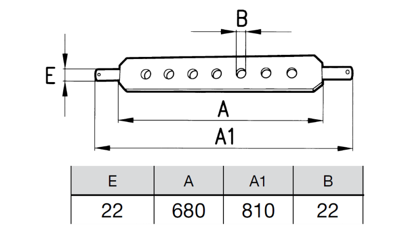 NOSILNA PREČKA 70x25 kat.1a