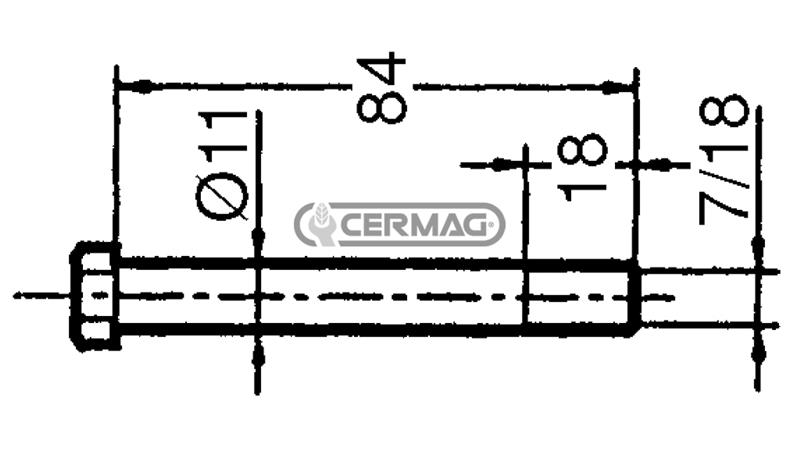 VIJAK 7/16'' (11,1) dolžine 84mm (10kom)