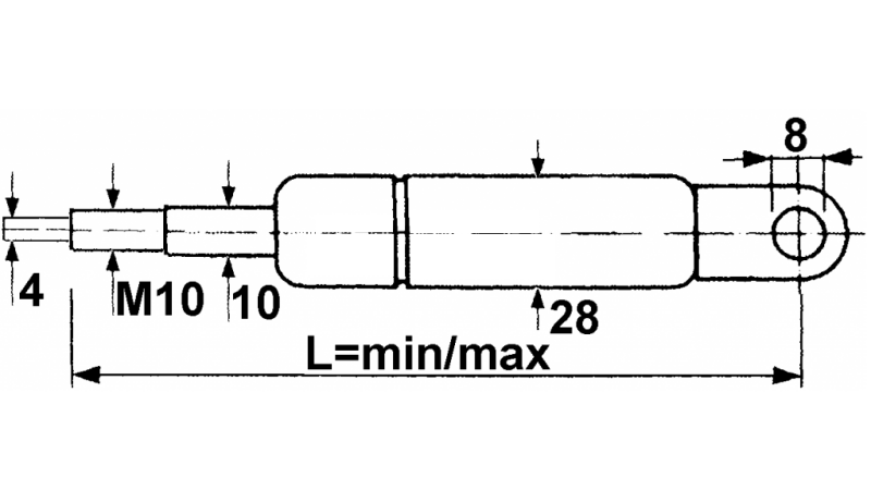 PLINSKI AMORTIZER     Lmin 181 Lmax 230 F330  