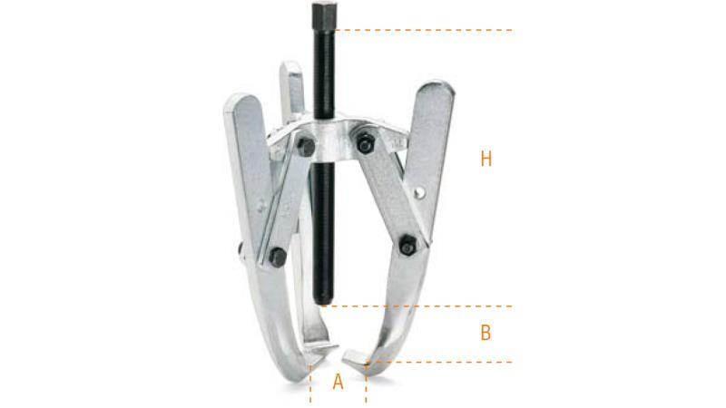 H = 235 mm, A(min): 40 mm, A (max): 220 mm, B (max): 220 mm
