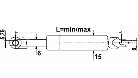 PLINSKI AMORTIZER     Lmin 169 Lmax 224 F120  