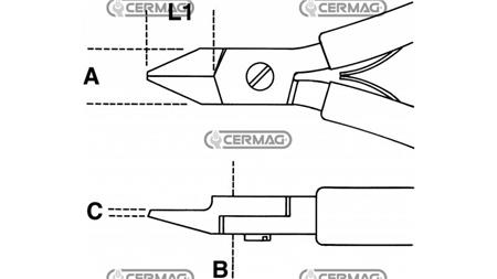 L1 = 11 mm
A = 10 mm,
B = 10 mm
C =  0,5 mm 