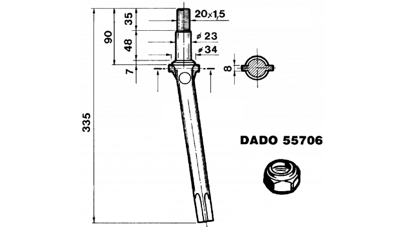 NOŽ ZA VRTAVKASTO BRANO