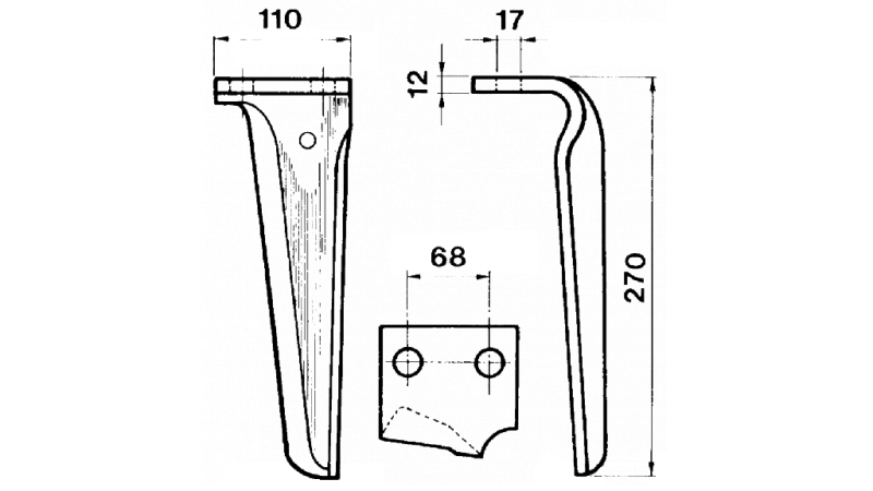 NOŽ ZA VRTAVKASTO BRANO KUHN LEVI 100x12mm
