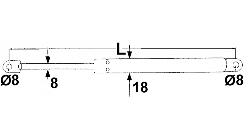 PLINSKI AMORTIZER FIAT-NEW HOLAND    Lmin 290 Lmax 500  