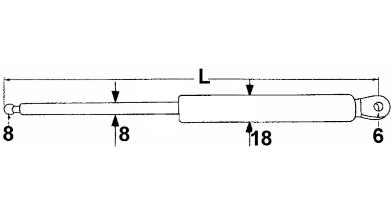 PLINSKI AMORTIZER FIAT-NEW HOLAND    Lmin 175 Lmax 255  