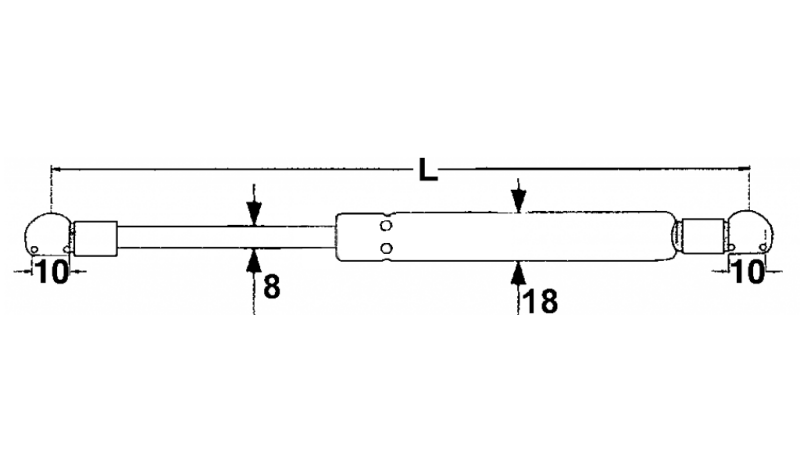 PLINSKI AMORTIZER JOHN DEERE Lmin 295 Lmax 500 F170