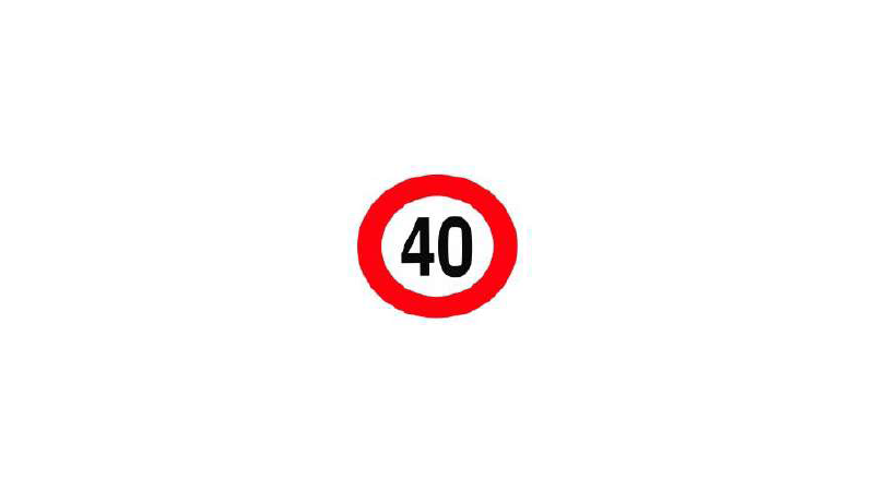 NALEPKA OMEJITEV 40km/h